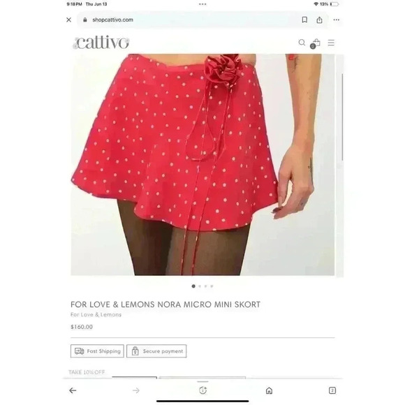 FOR LOVE & LEMONS NORA MICRO MINI SKORT AND ELANOR TOP, Top & Bottoms XXS - Picture 3 of 6